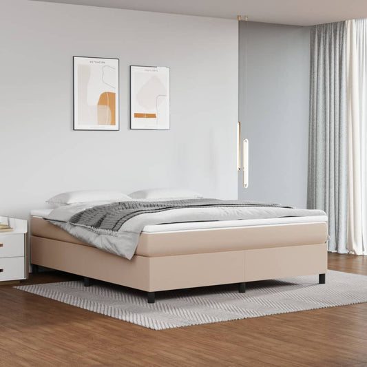 Boxspringbettgestell Cappuccino-Braun 160x200 cm Kunstleder