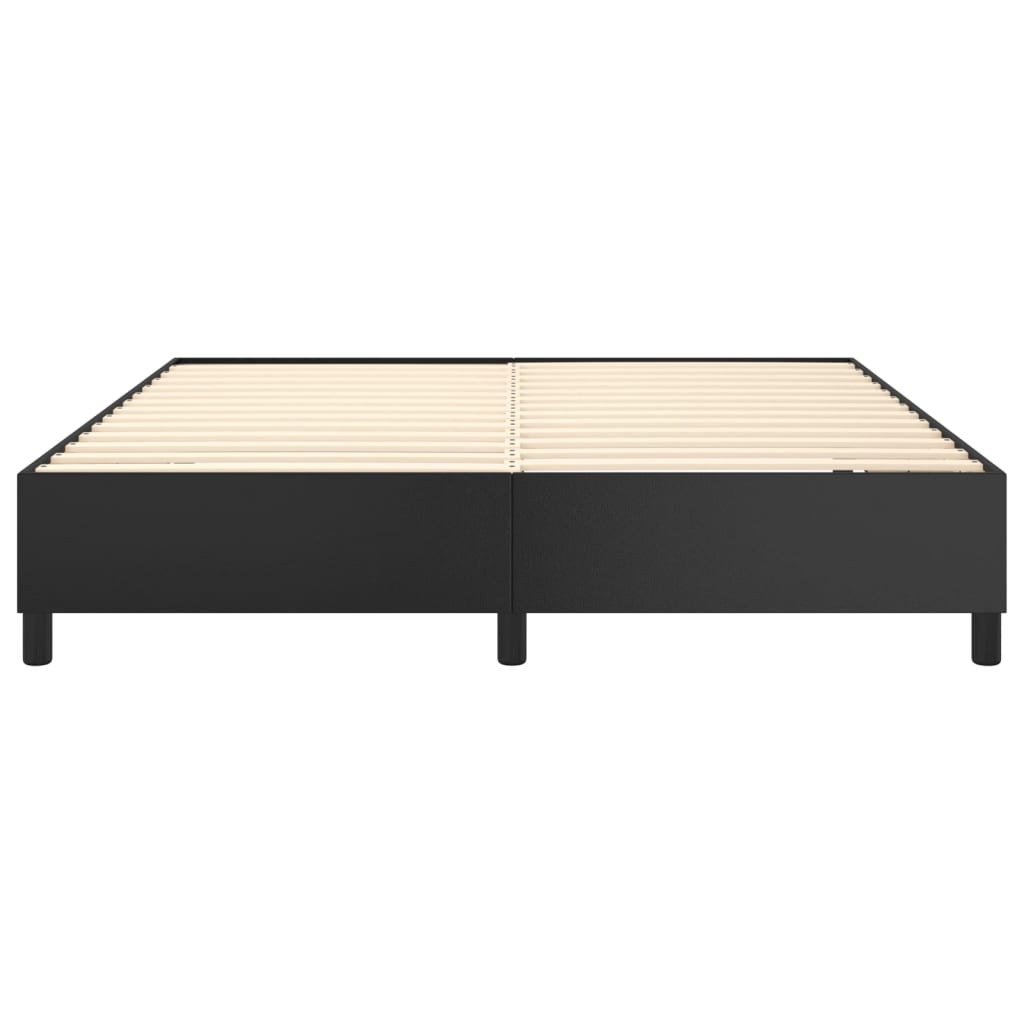 Boxspringbettgestell Schwarz 180x200 cm Kunstleder