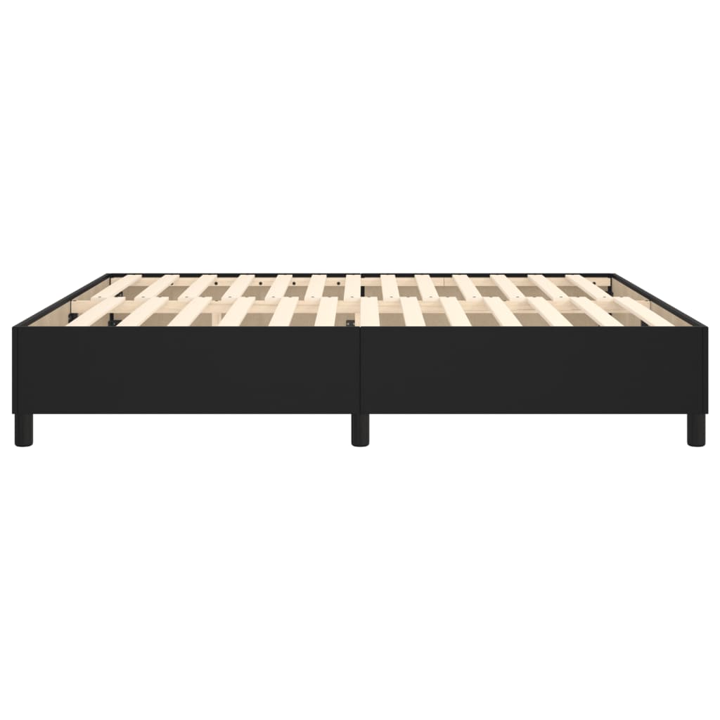 Boxspringbettgestell Schwarz 180x200 cm Kunstleder