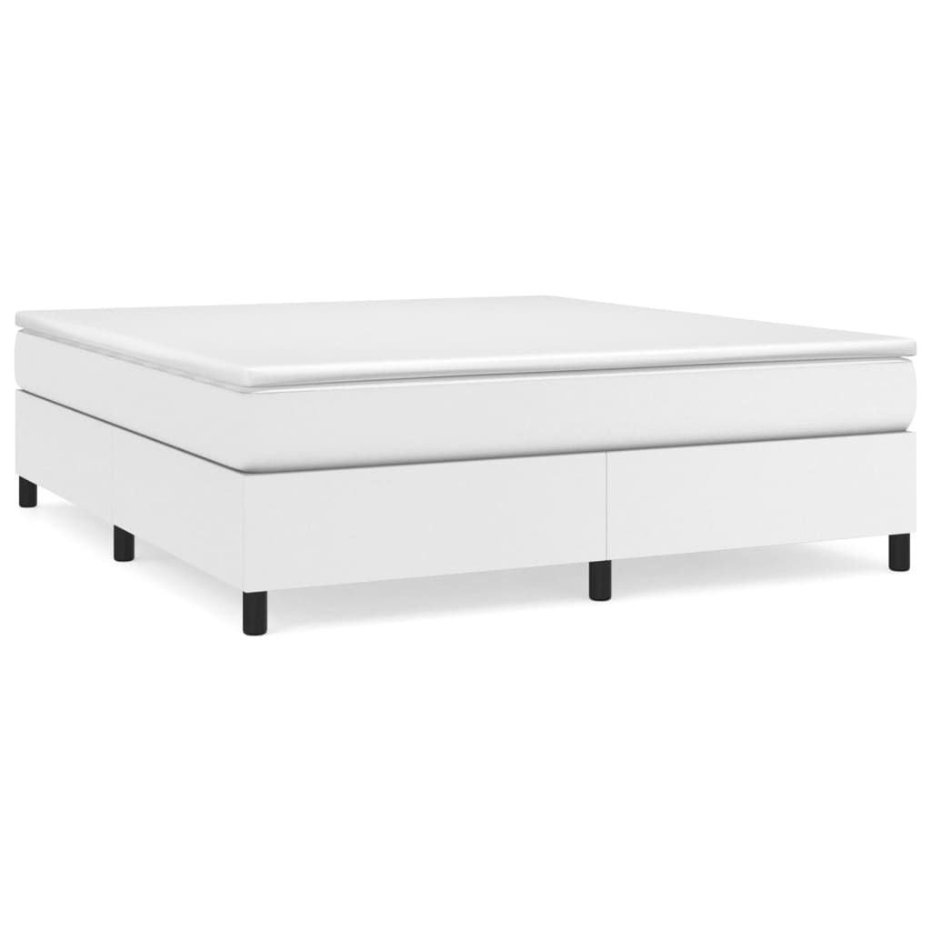 Boxspringbettgestell Weiß 180x200 cm Kunstleder