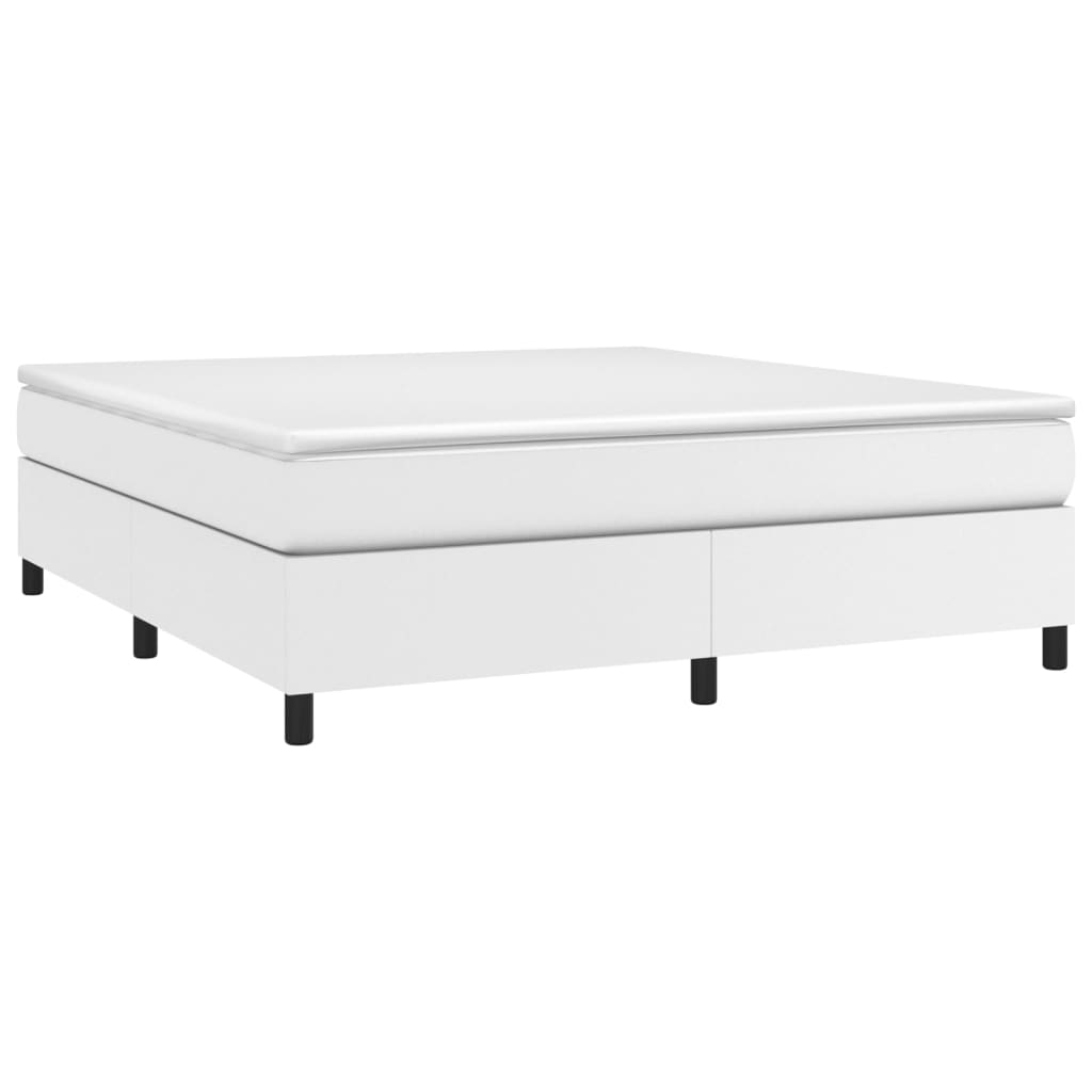 Boxspringbettgestell Weiß 180x200 cm Kunstleder