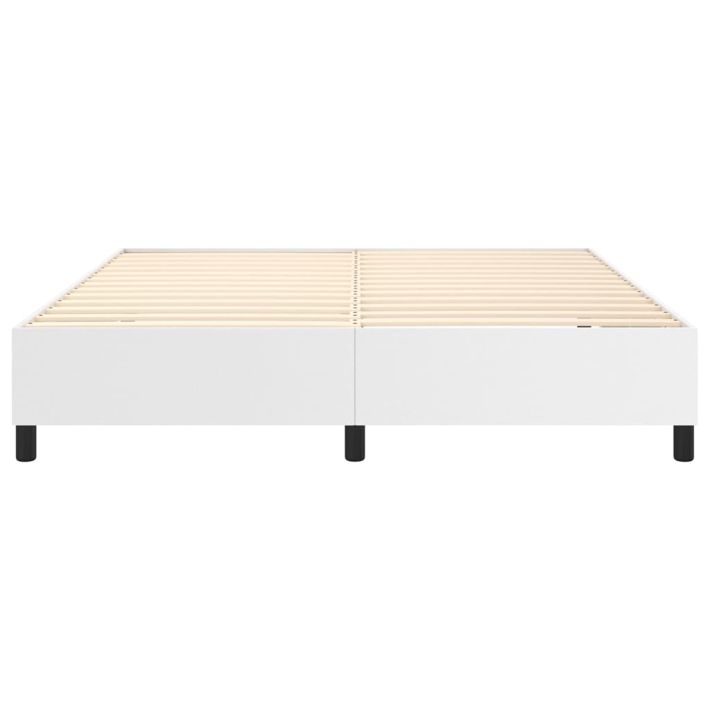 Boxspringbettgestell Weiß 180x200 cm Kunstleder