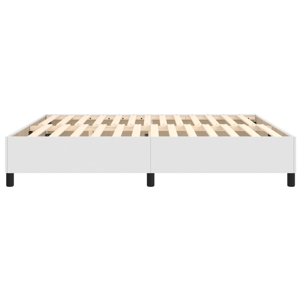 Boxspringbettgestell Weiß 180x200 cm Kunstleder