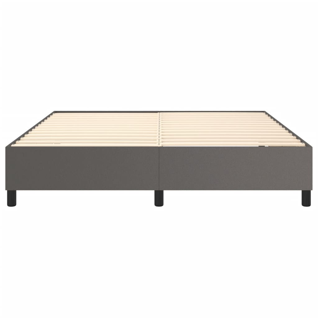 Boxspringbettgestell Grau 180x200 cm Kunstleder