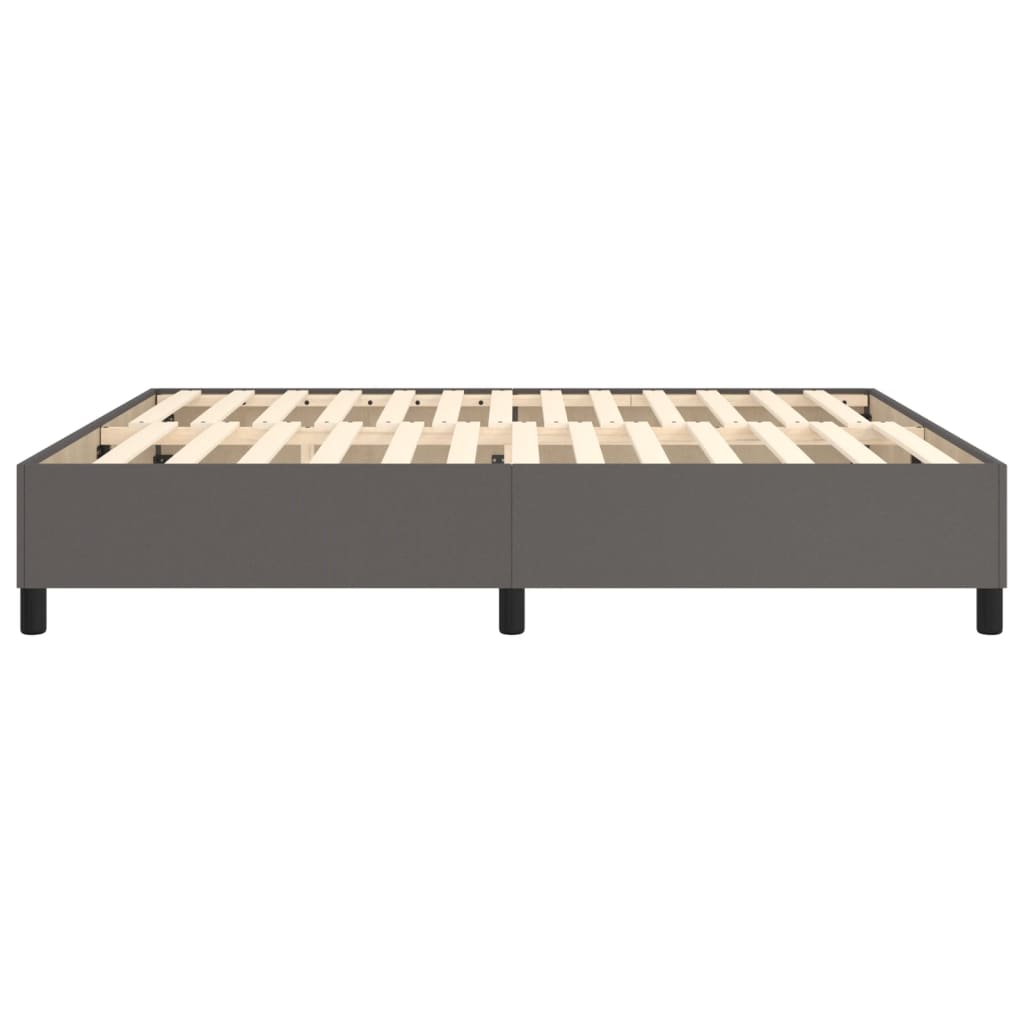 Boxspringbettgestell Grau 180x200 cm Kunstleder