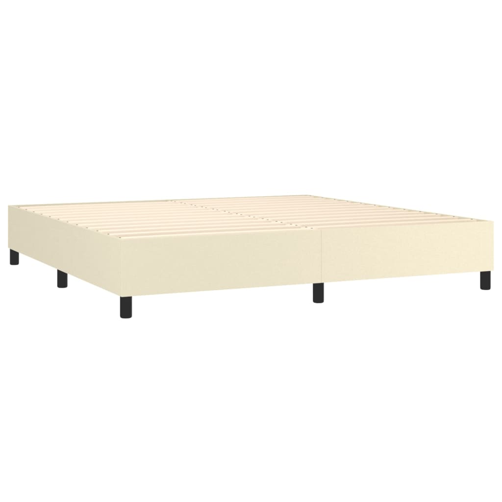 Boxspringbettgestell Creme 200x200 cm Kunstleder