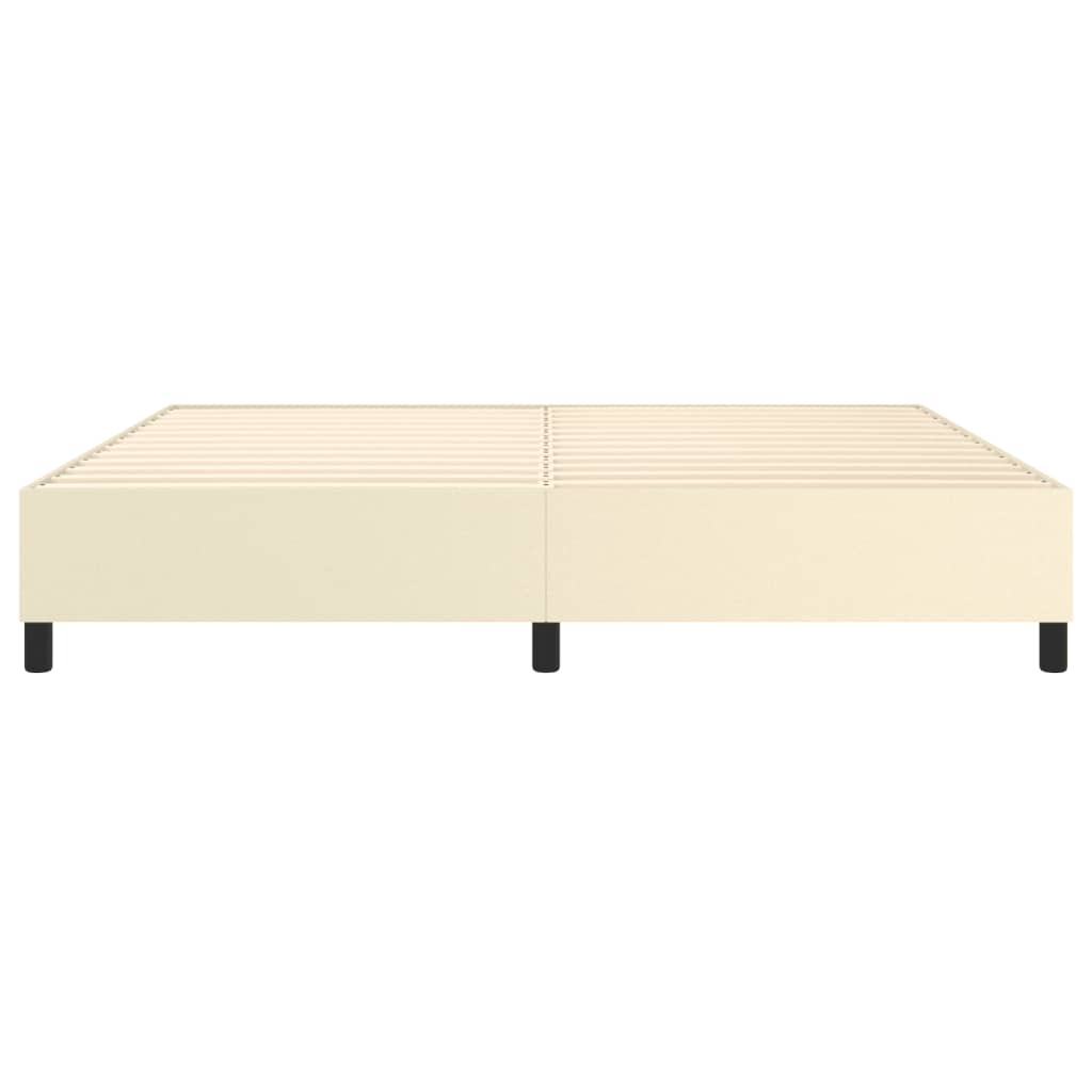 Boxspringbettgestell Creme 200x200 cm Kunstleder