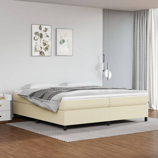 Boxspringbettgestell Creme 200x200 cm Kunstleder
