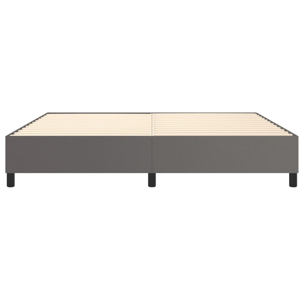 Boxspringbettgestell Grau 200x200 cm Kunstleder
