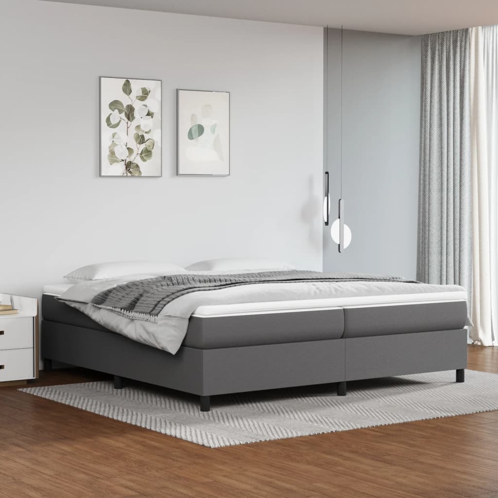 Boxspringbettgestell Grau 200x200 cm Kunstleder