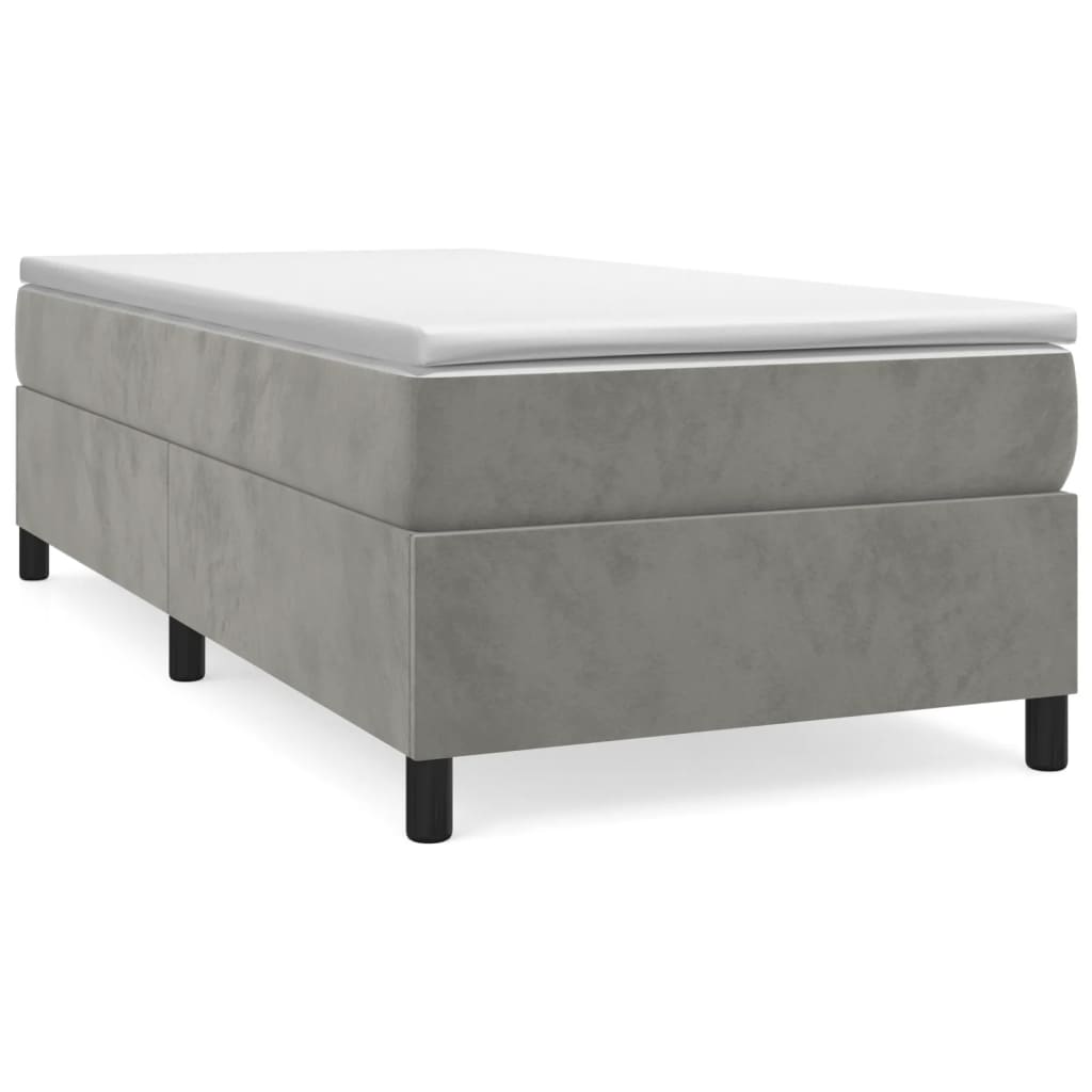 Boxspringbettgestell Hellgrau 80x200 cm Samt