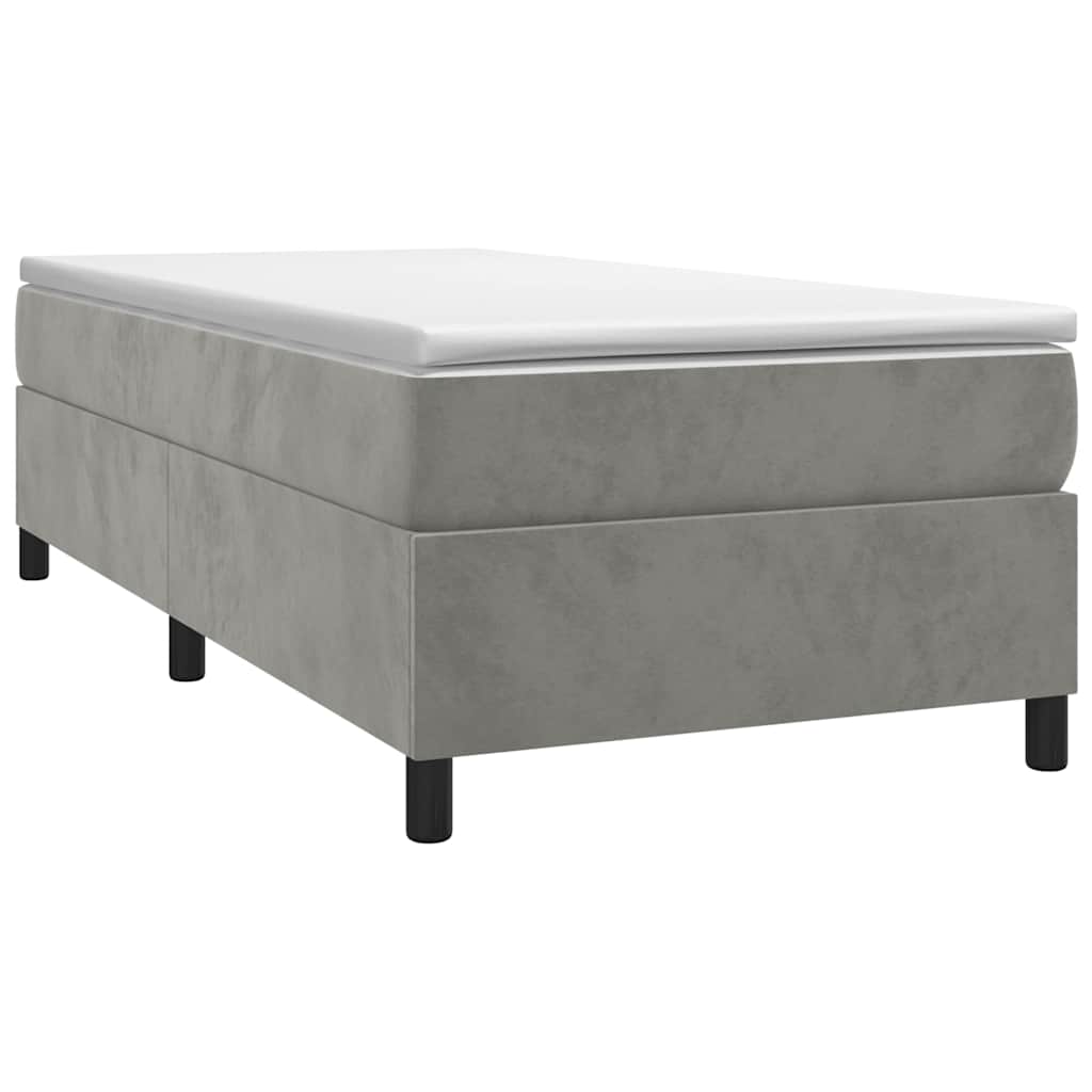 Boxspringbettgestell Hellgrau 80x200 cm Samt