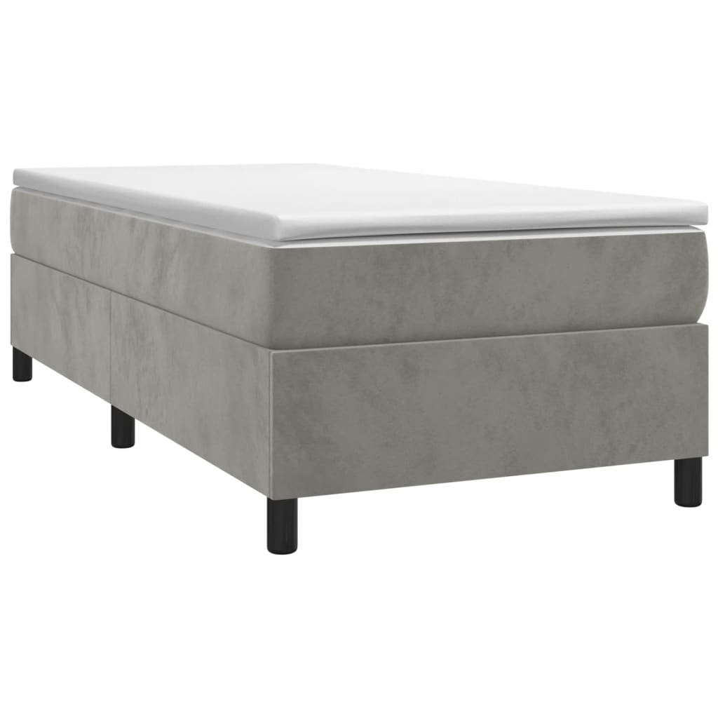 Boxspringbettgestell Hellgrau 80x200 cm Samt
