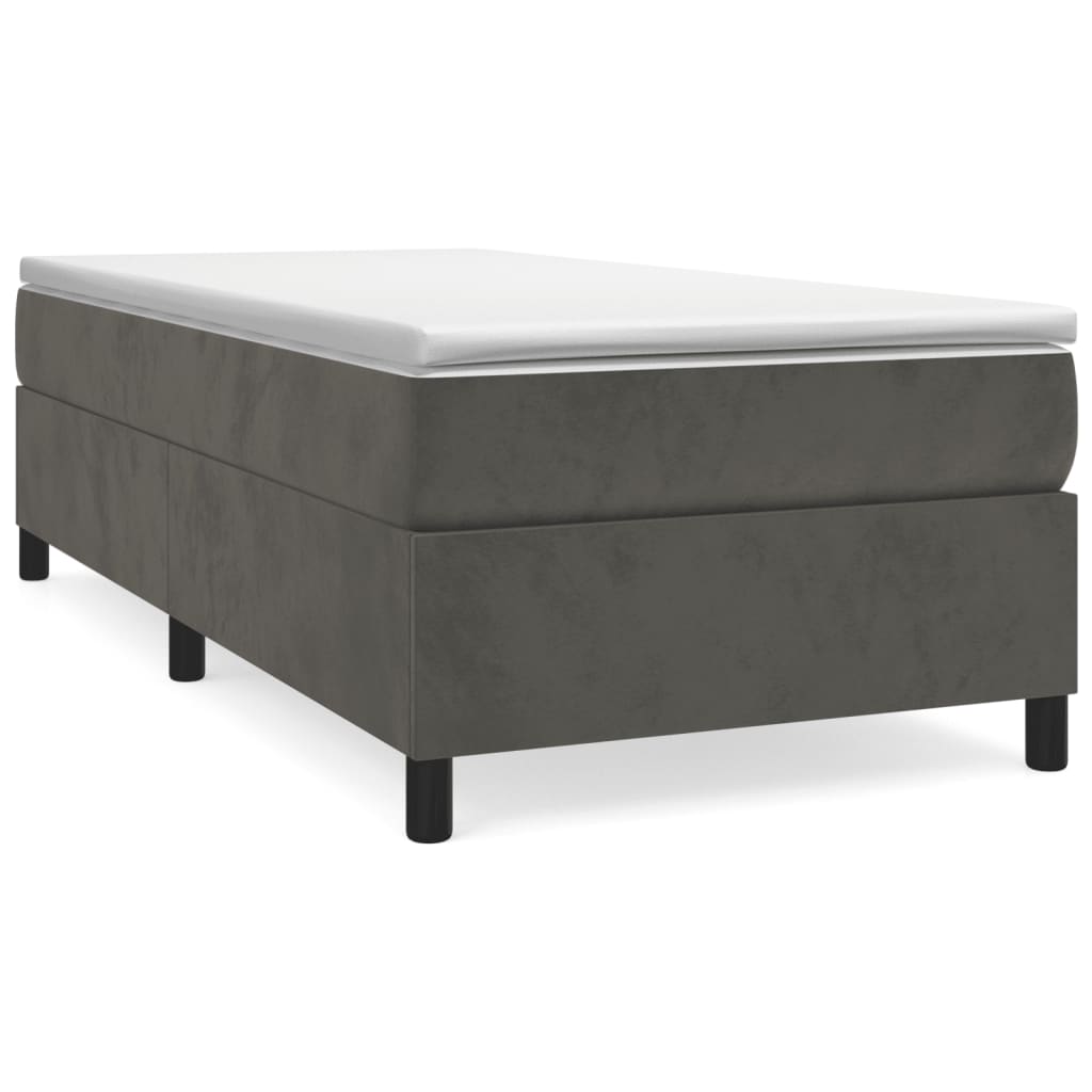 Boxspringbettgestell Dunkelgrau 80x200 cm Samt