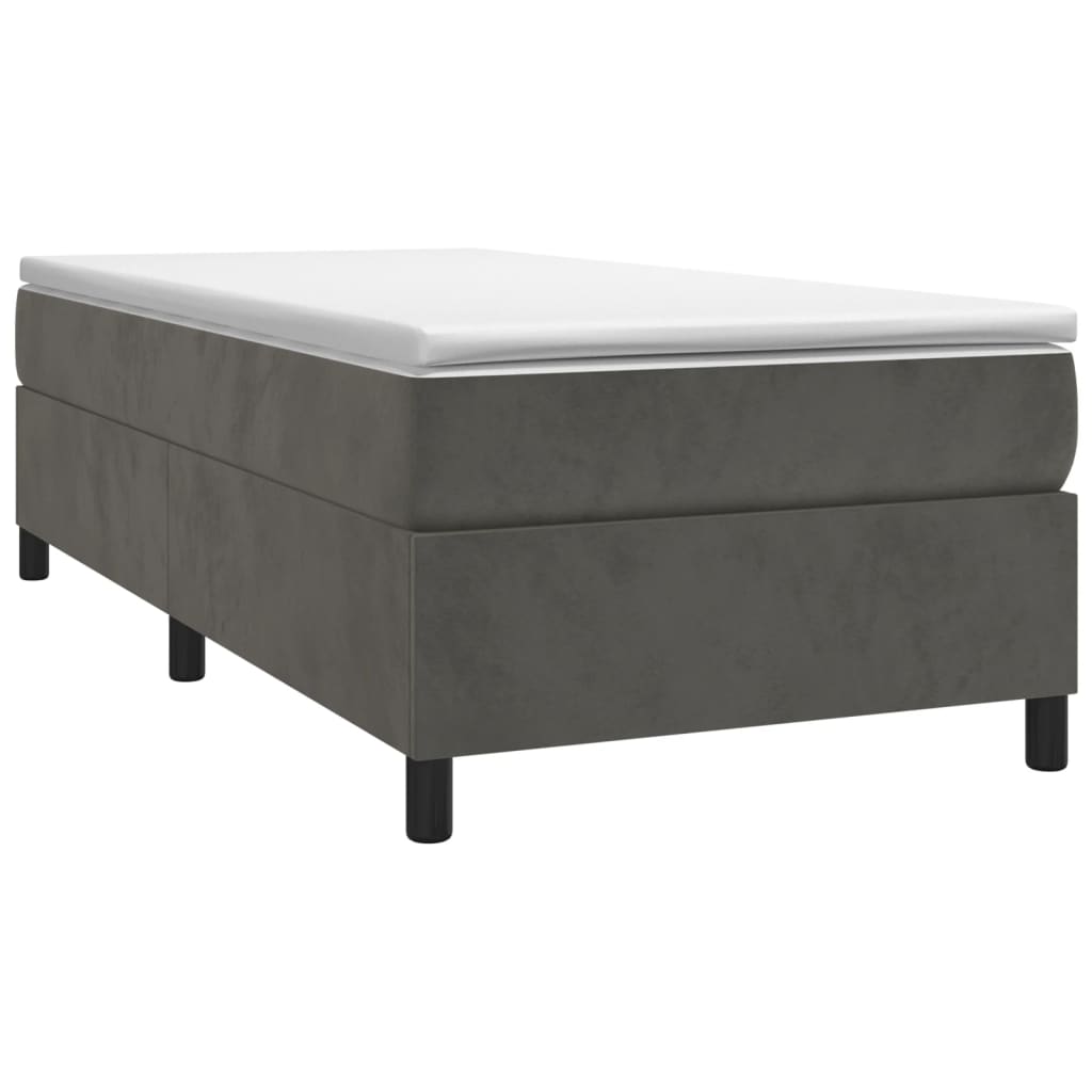 Boxspringbettgestell Dunkelgrau 80x200 cm Samt