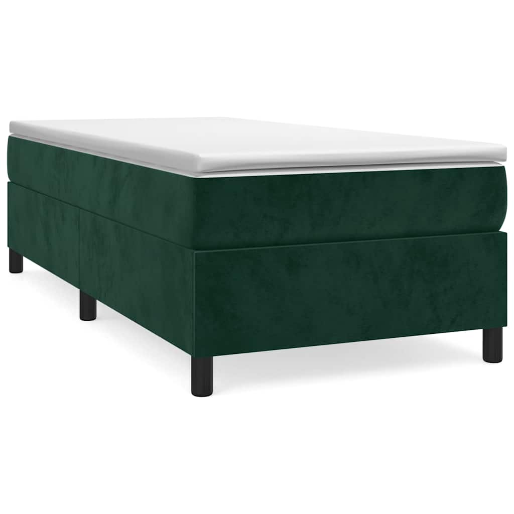 Boxspringbettgestell Dunkelgrün 80x200 cm Samt