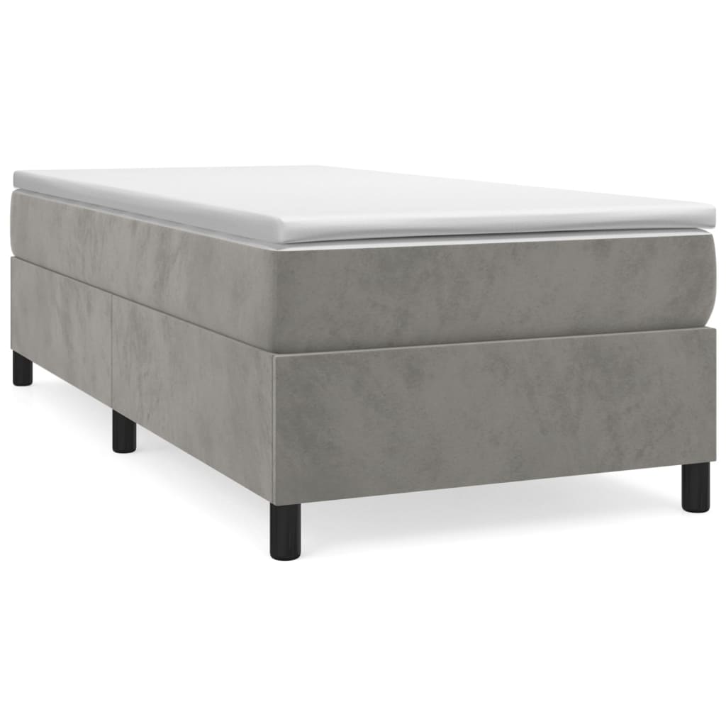 Boxspringbettgestell Hellgrau 90x190 cm Samt