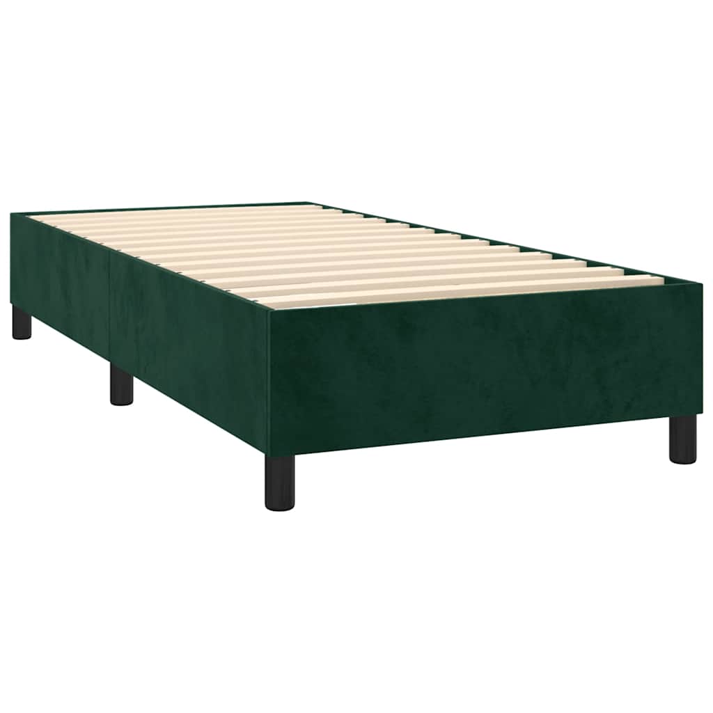 Boxspringbettgestell Dunkelgrün 90x190 cm Samt