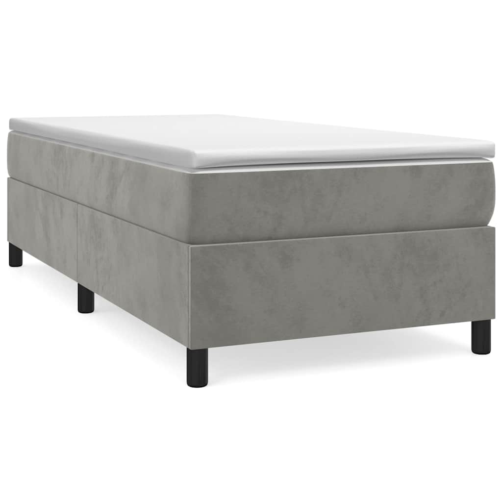 Boxspringbettgestell Hellgrau 90x200 cm Samt