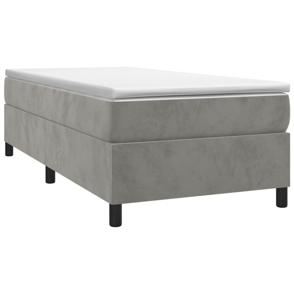 Boxspringbettgestell Hellgrau 90x200 cm Samt