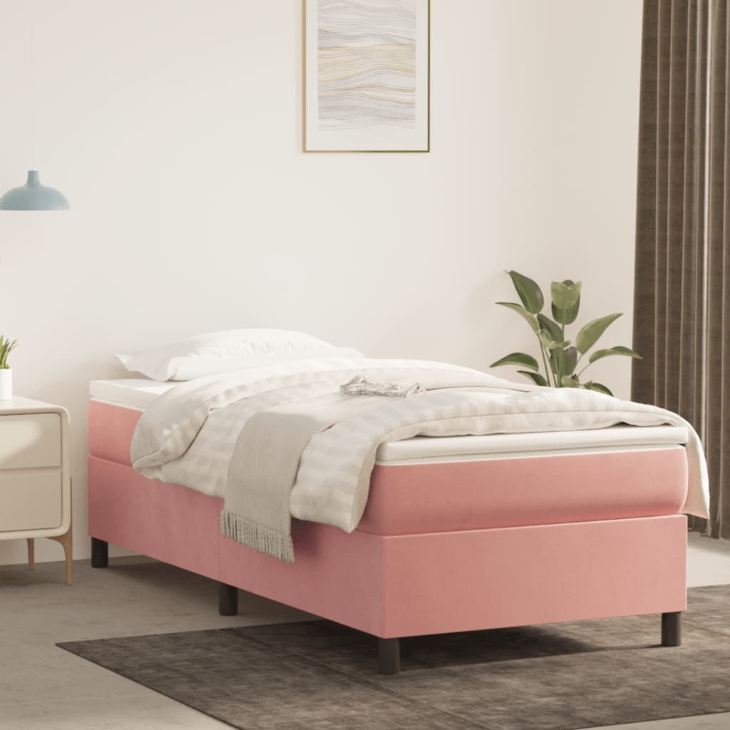Boxspringbettgestell Rosa 90x200 cm Samt
