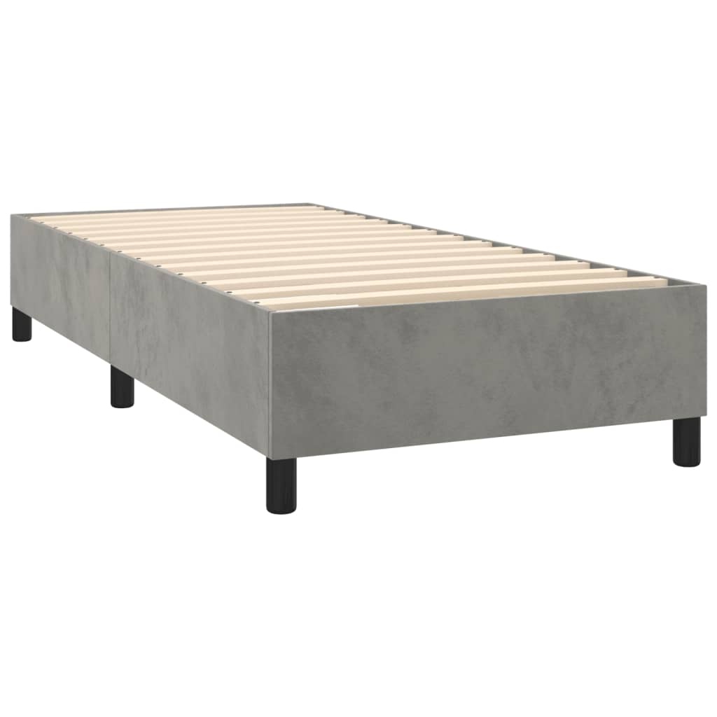 Boxspringbettgestell Hellgrau 100x200 cm Samt