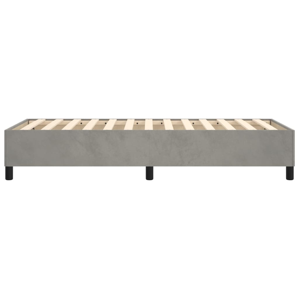 Boxspringbettgestell Hellgrau 100x200 cm Samt