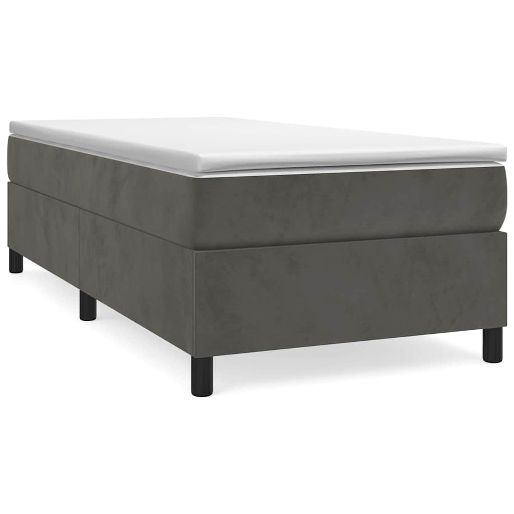 Boxspringbettgestell Dunkelgrau 100x200 cm Samt