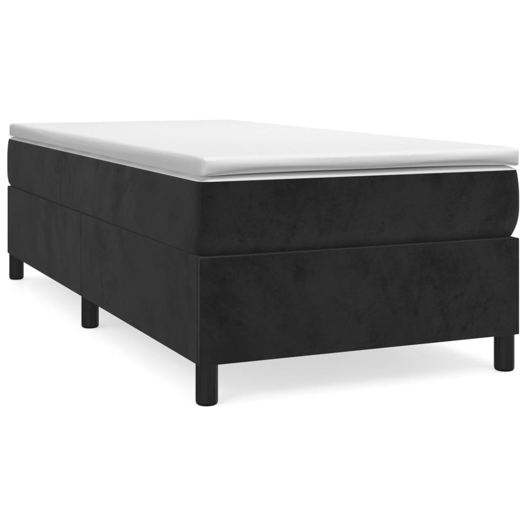 Boxspringbettgestell Schwarz 100x200 cm Samt