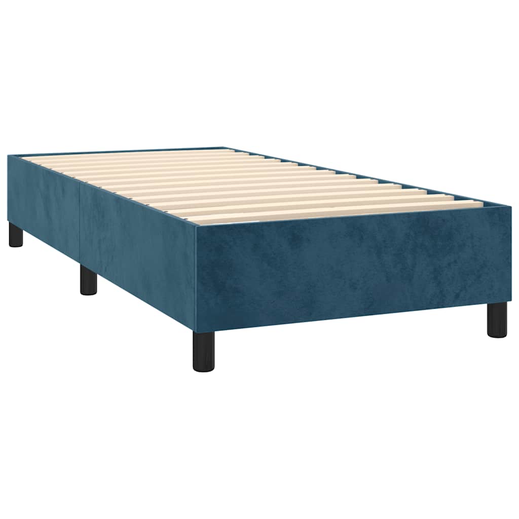 Boxspringbettgestell Dunkelblau 100x200 cm Samt