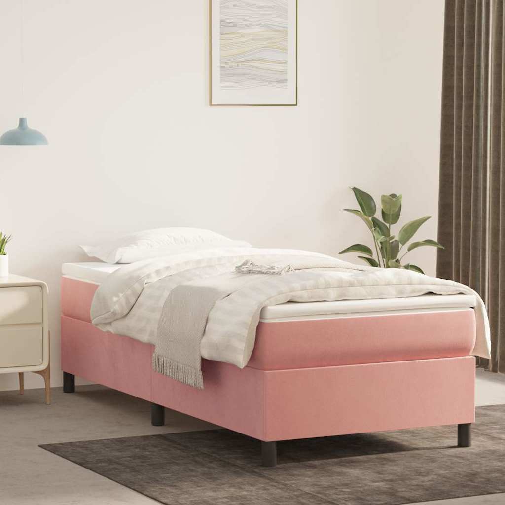 Boxspringbettgestell Rosa 100x200 cm Samt