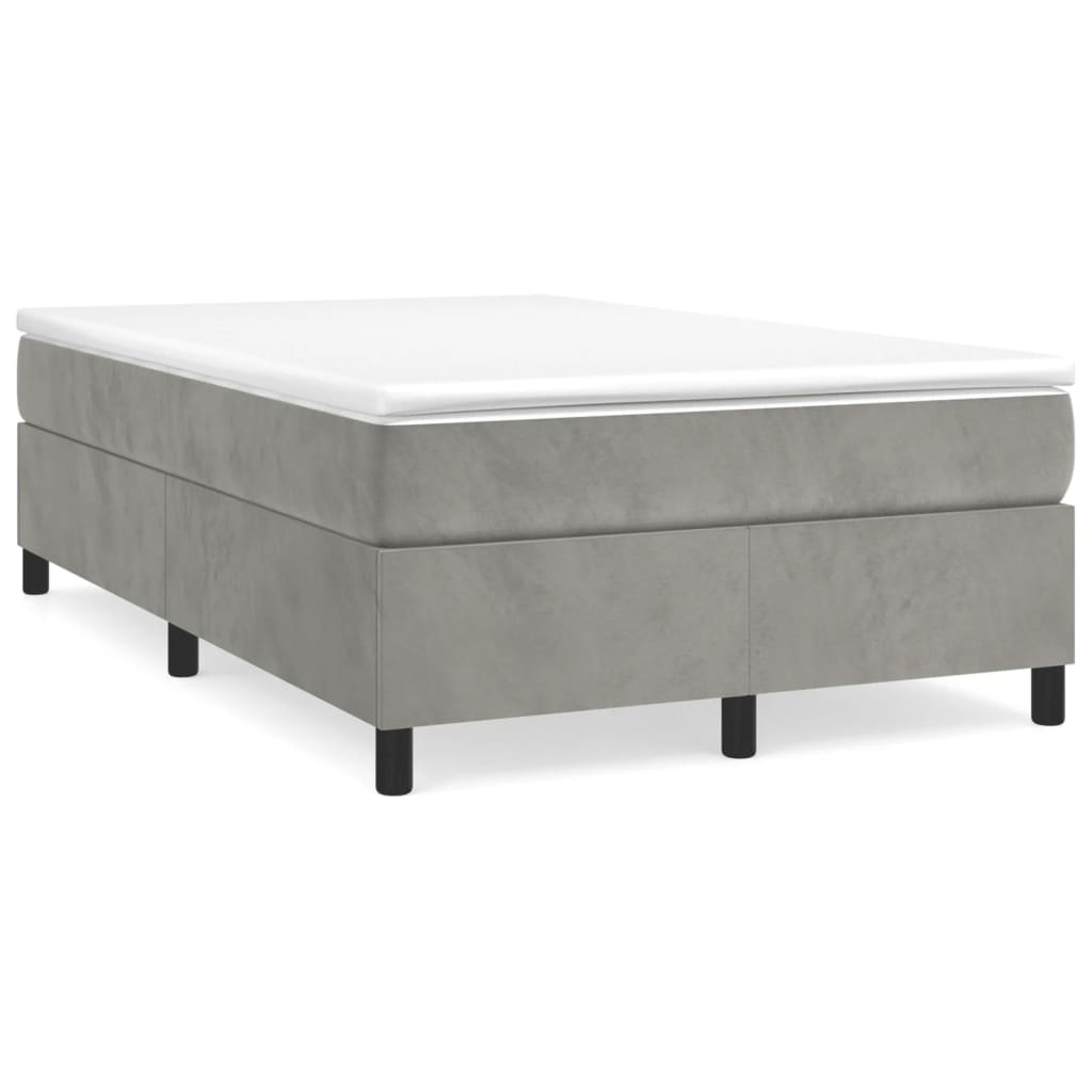 Boxspringbettgestell Hellgrau 120x200 cm Samt