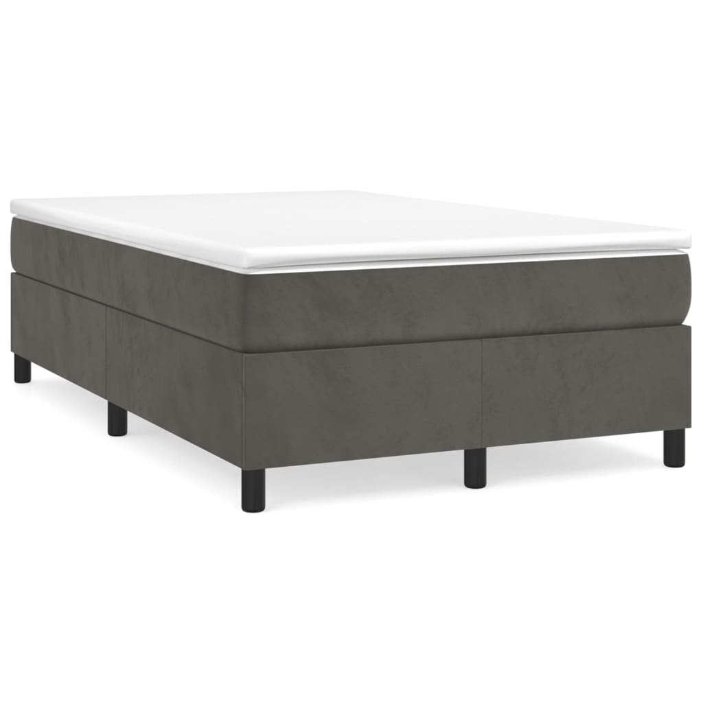 Boxspringbettgestell Dunkelgrau 120x200 cm Samt
