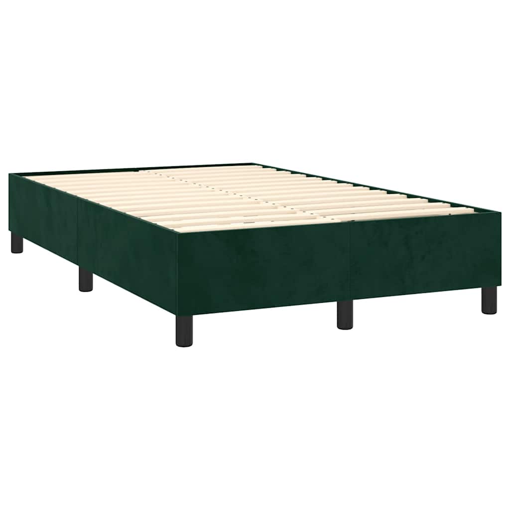Boxspringbettgestell Dunkelgrün 120x200 cm Samt