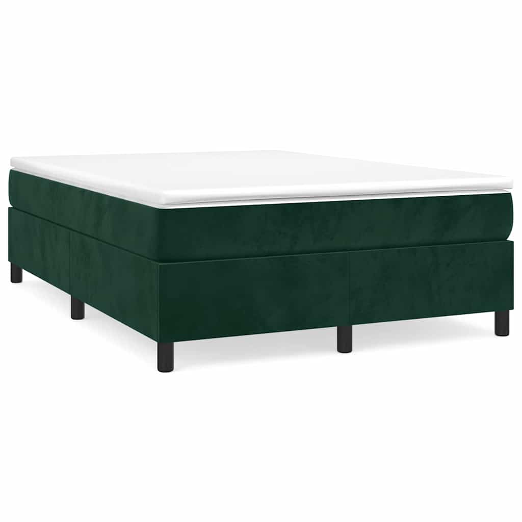 Boxspringbettgestell Dunkelgrün 140x190 cm Samt