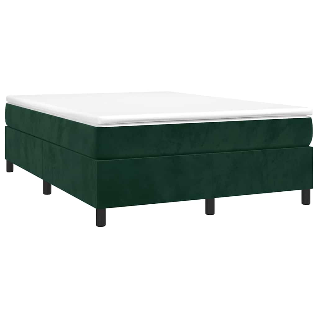 Boxspringbettgestell Dunkelgrün 140x190 cm Samt