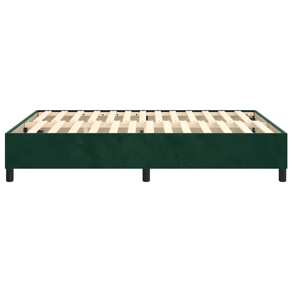 Boxspringbettgestell Dunkelgrün 140x190 cm Samt
