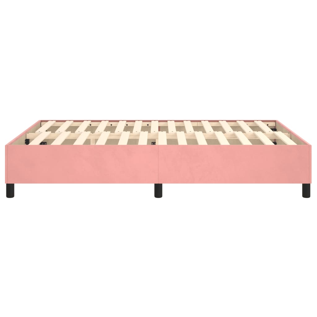 Boxspringbettgestell Rosa 140x190 cm Samt