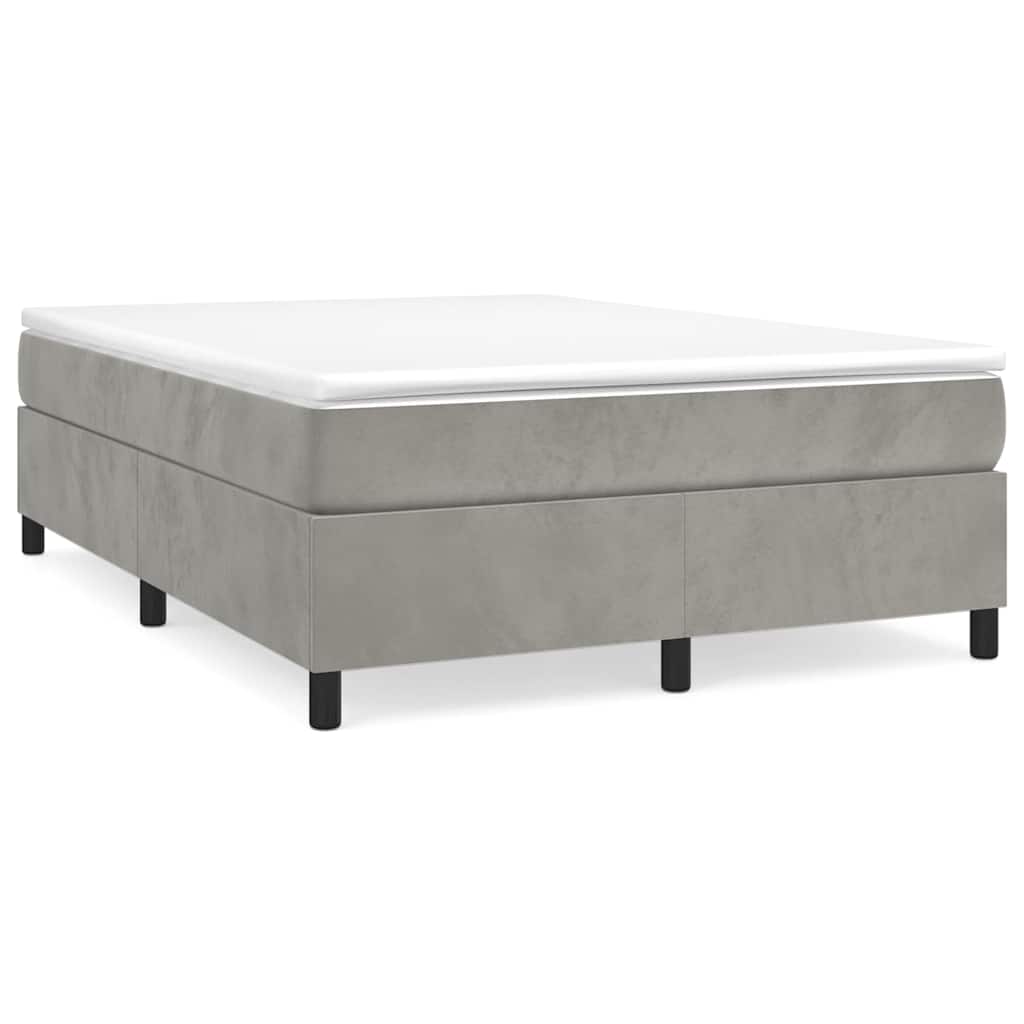 Boxspringbettgestell Hellgrau 140x200 cm Samt