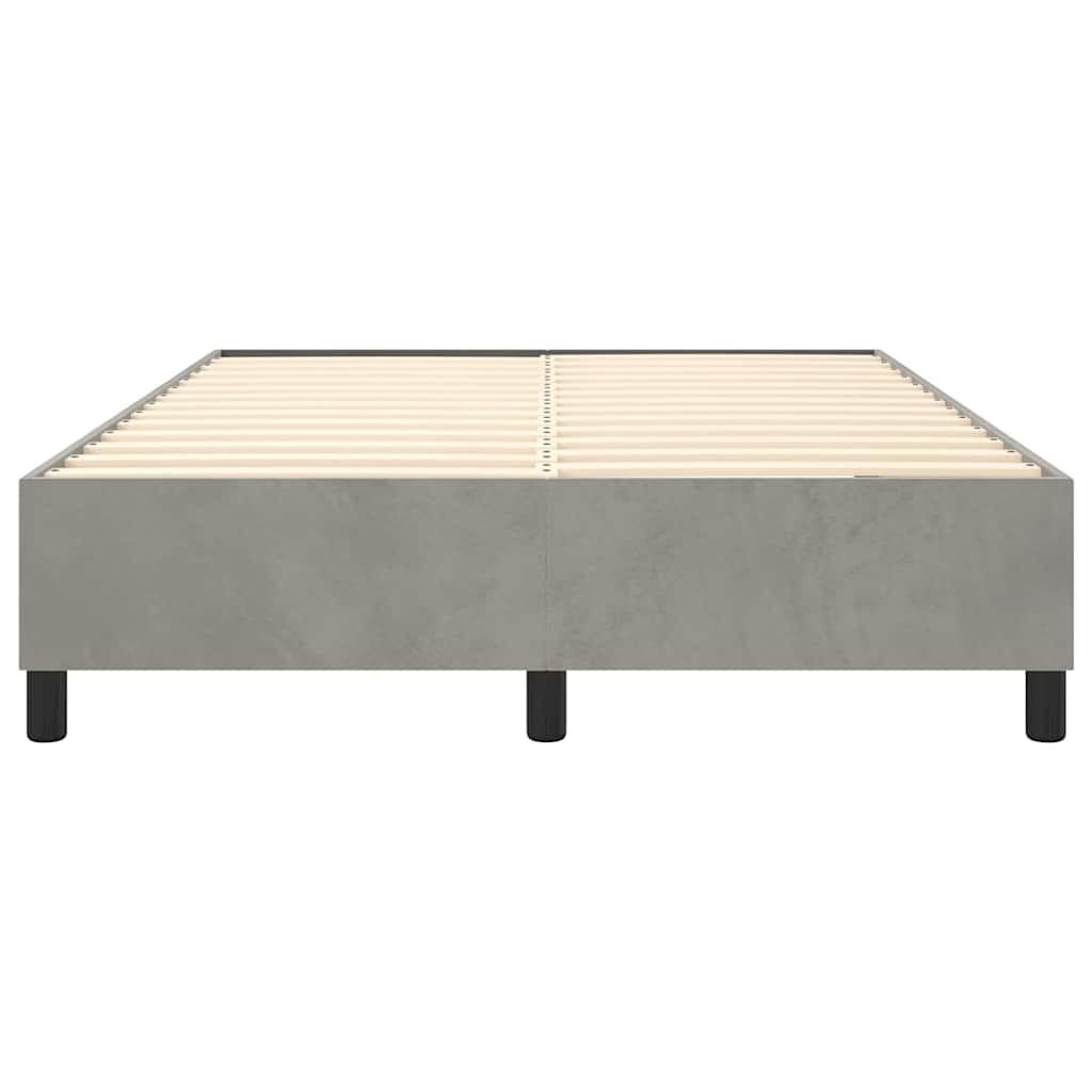Boxspringbettgestell Hellgrau 140x200 cm Samt