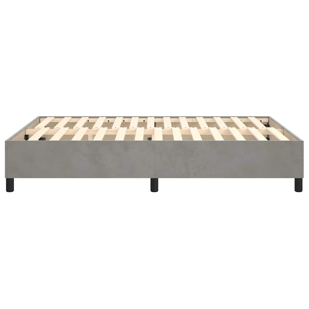 Boxspringbettgestell Hellgrau 140x200 cm Samt