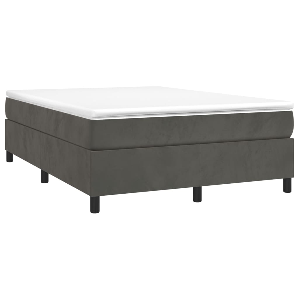 Boxspringbettgestell Dunkelgrau 140x200 cm Samt