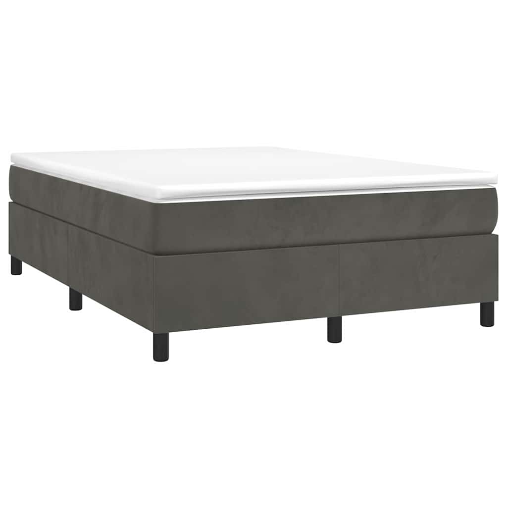 Boxspringbettgestell Dunkelgrau 140x200 cm Samt
