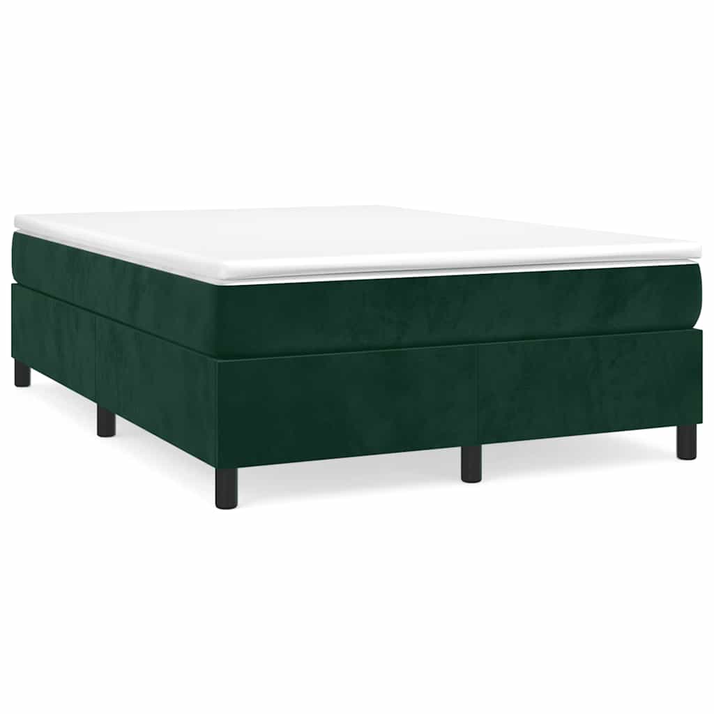 Boxspringbettgestell Dunkelgrün 140x200 cm Samt