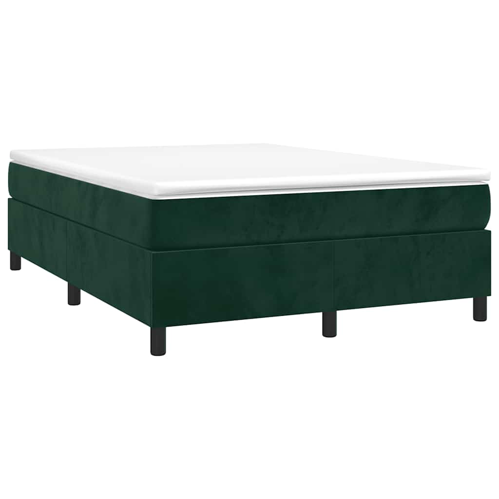 Boxspringbettgestell Dunkelgrün 140x200 cm Samt