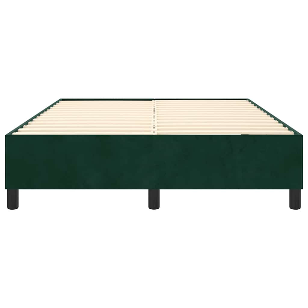 Boxspringbettgestell Dunkelgrün 140x200 cm Samt