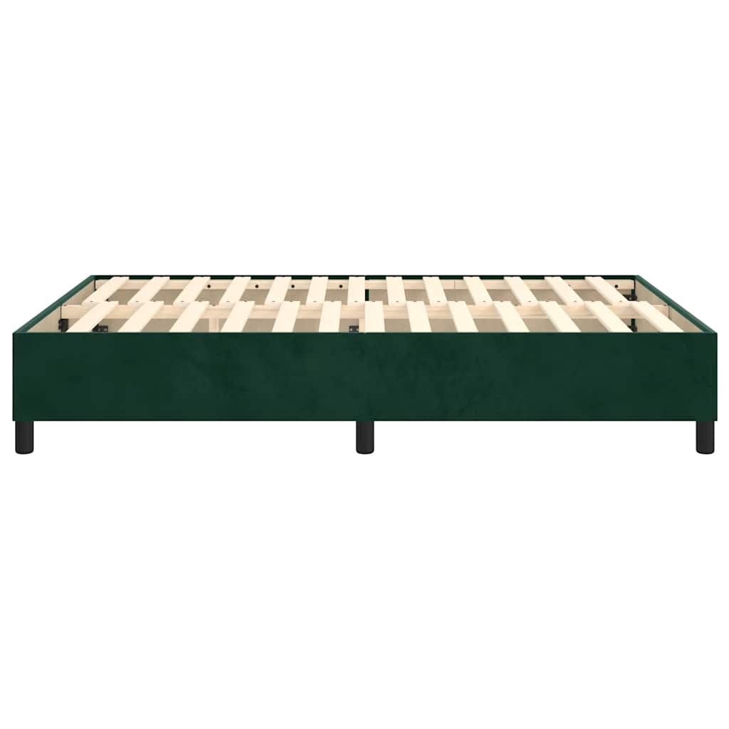 Boxspringbettgestell Dunkelgrün 140x200 cm Samt