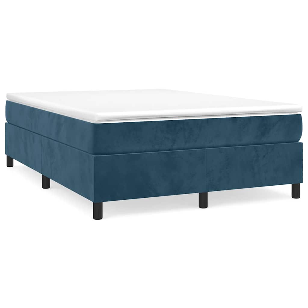 Boxspringbettgestell Dunkelblau 140x200 cm Samt