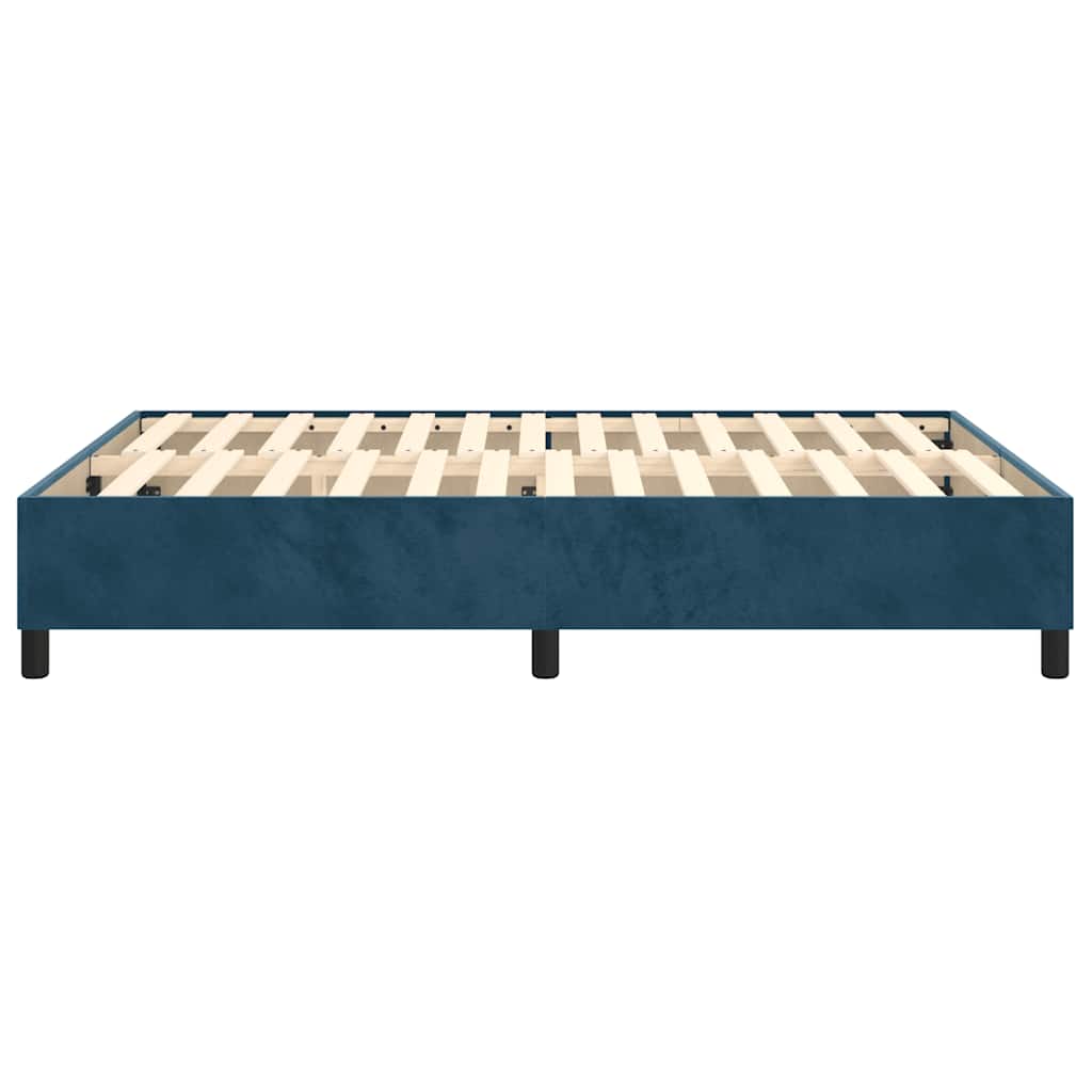 Boxspringbettgestell Dunkelblau 140x200 cm Samt