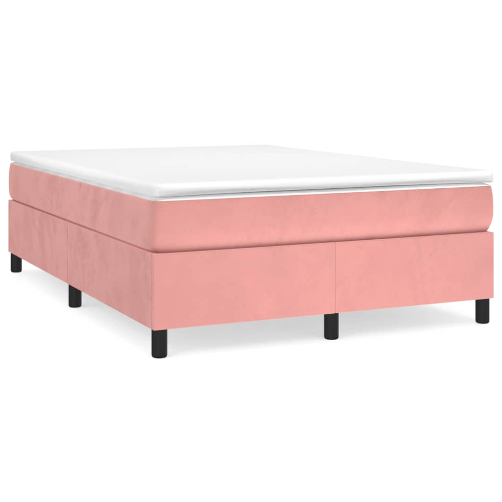 Boxspringbettgestell Rosa 140x200 cm Samt
